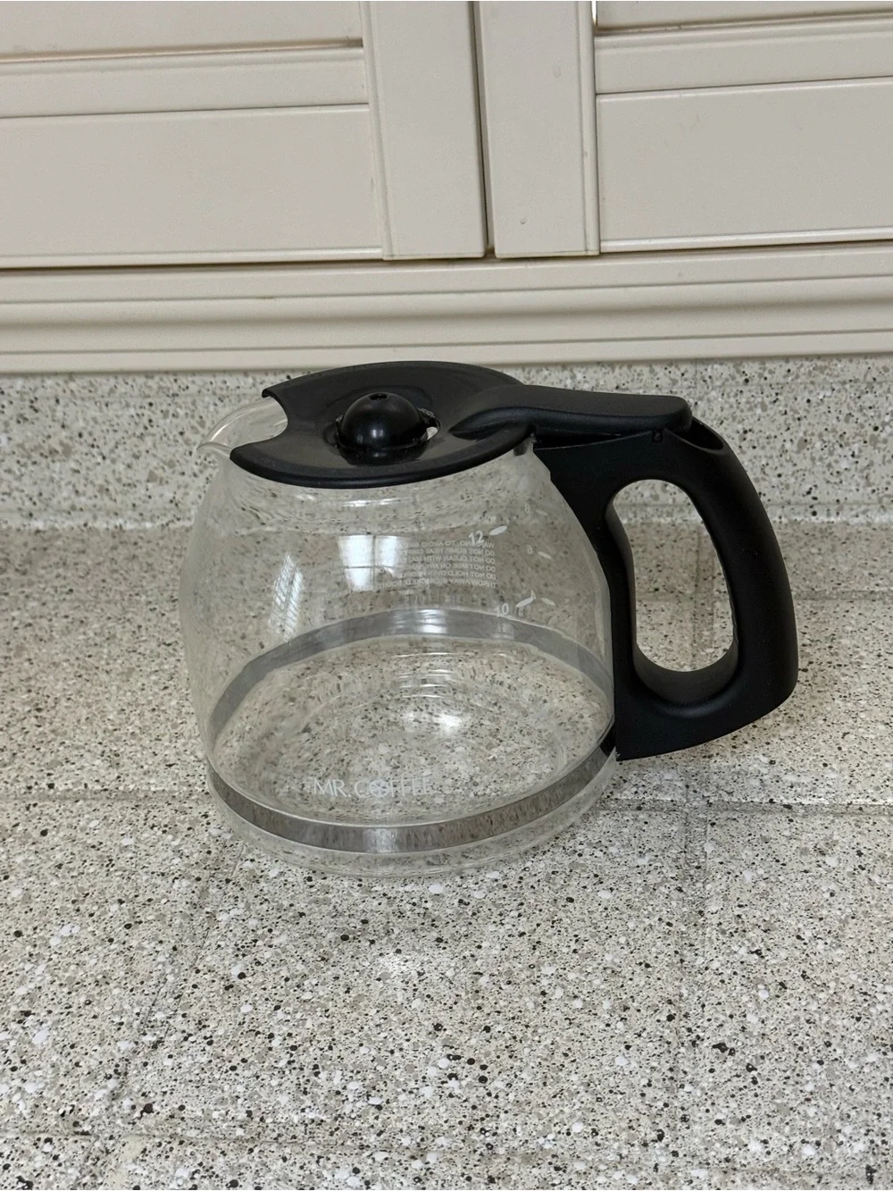 Mr. Coffee 12-Cup Glass Coffee Carafe with Black Handle and Lid